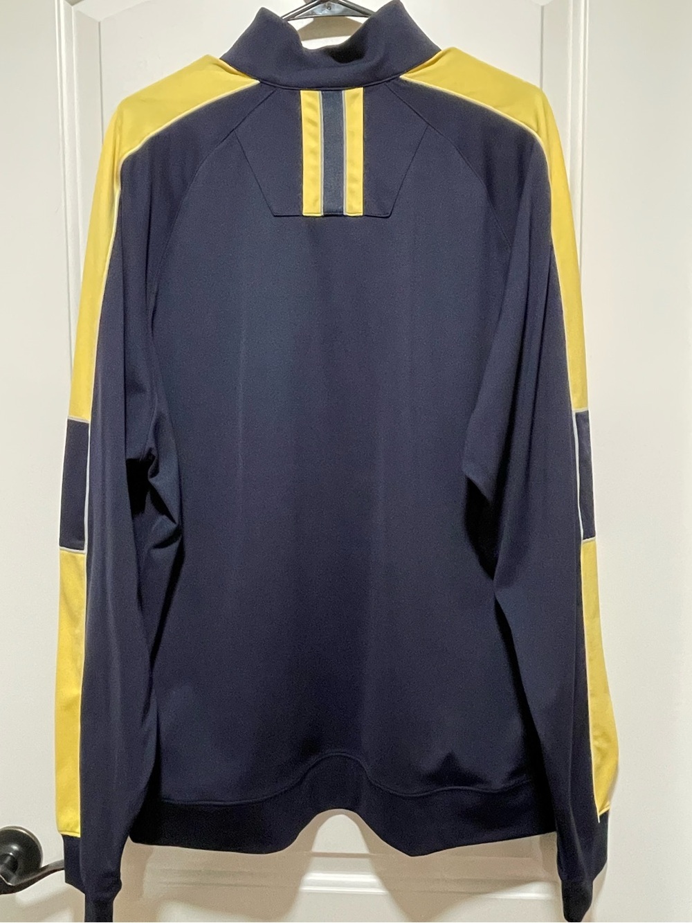 Cutter & Buck Dry Tec Sz XL Navy Yellow Lightweight Wicking Quarter Zip Jacket - Picture 3 of 8